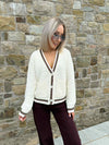 Charlie Knitted Cardigan - Cloud Dancer/Windsor