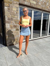 Ellen Square Neck Bodysuit - Yellow