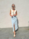 Viviene Long Skirt - Light Blue Denim