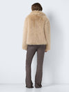 Evie Fur Jacket - Oatmeal