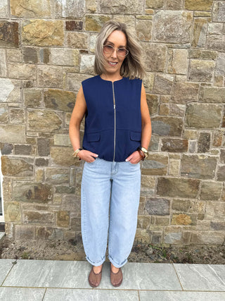 Faleah Vest - Navy