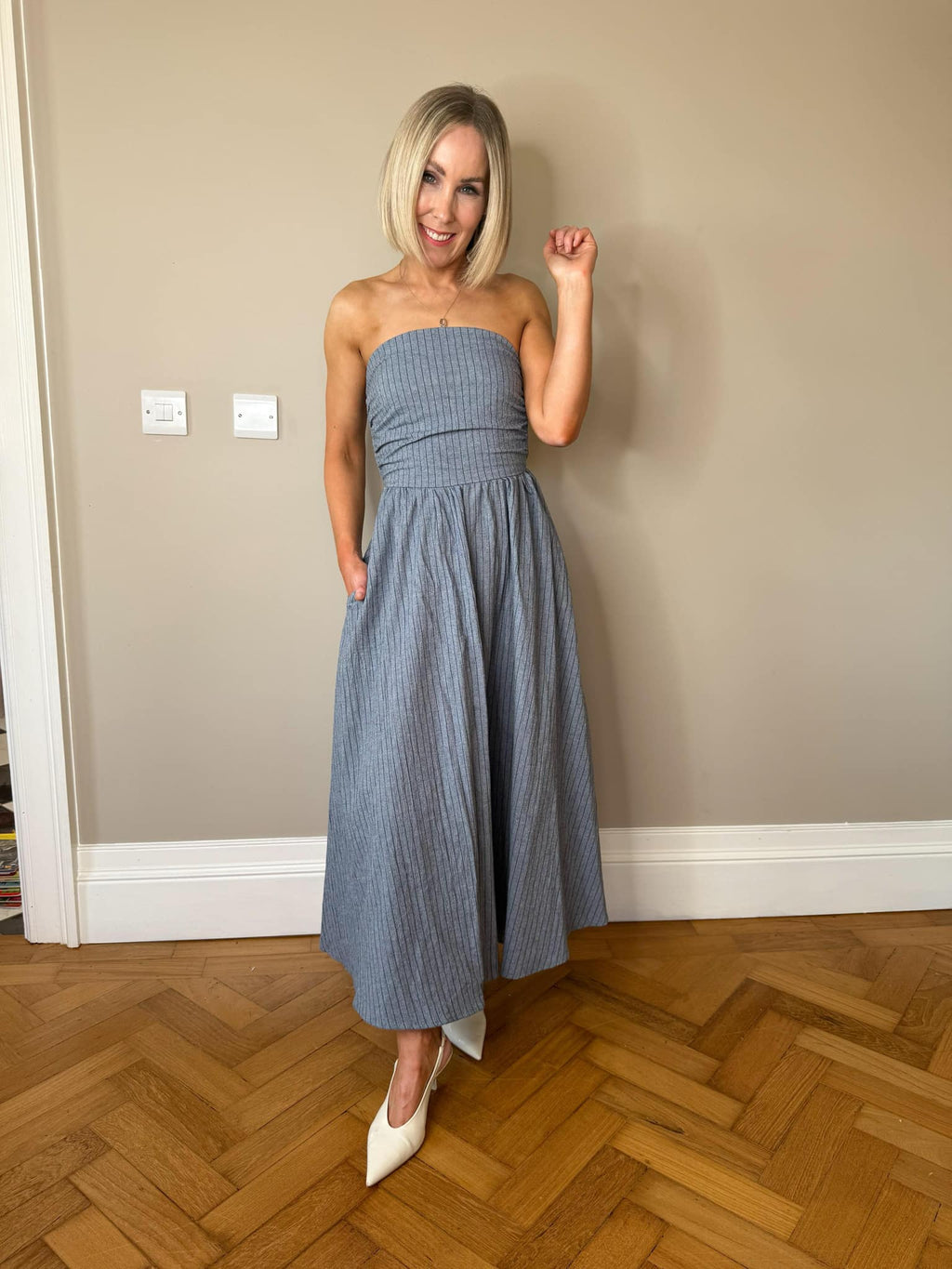 Thea Dress - Striped Navy