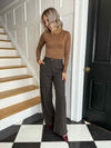 Mamilla Wide Leg Trousers - Hot Fudge
