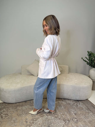 Felix Tie Blazer - Rose Pink