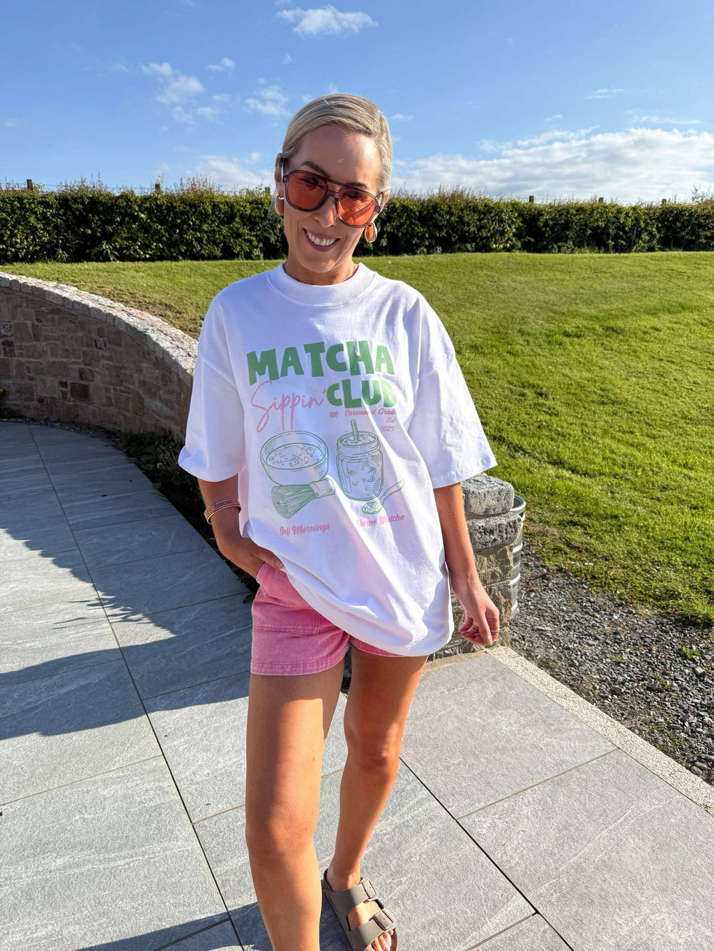 Matcha Club Oversized T-Shirt - White
