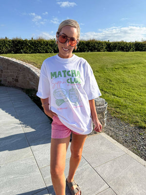 Matcha Club Oversized T-Shirt - White