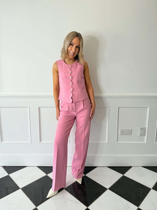 Iris Tailored Trousers - Sea Pink