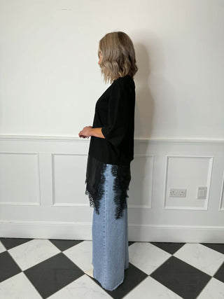 Lucee Combined T-Shirt - Black