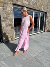Joy Sleeveless Crochet Top - Pink