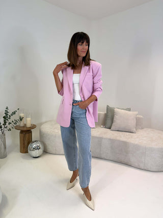 Delta Crossover Back Blazer - Pink