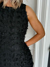 Libby Textured Black Mini Dress