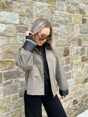 Nora Collar Jacket - Morel