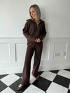 Cassie Knit Trousers - Coffee