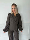 Kenza Tie Jacket - Brown