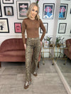 Salume Straight Leg Jeans - Leopard 30"