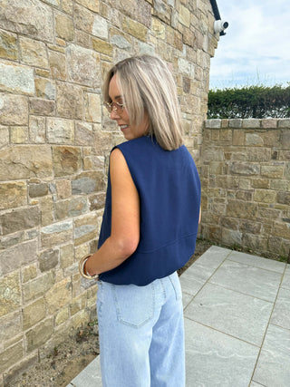 Faleah Vest - Navy