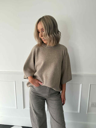 Maisie Knit Jumper - Taupe