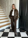 Sammie PU leather Jacket - Brown