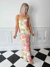 Yazmin Floral Printed Dress - Yellow