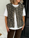 Lillie Sleeveless Bubble Hem Jacket - Leopard