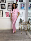 Talia Bow Jacket - Pink