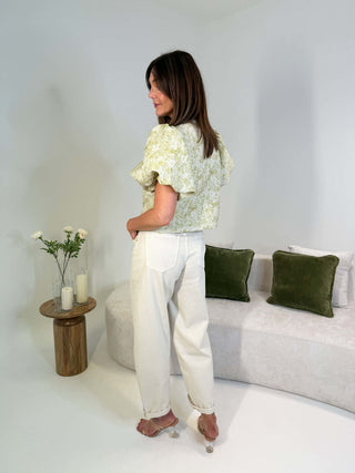Freya Balloon Jeans - Cream