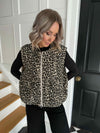 Lillie Sleeveless Bubble Hem Jacket - Leopard