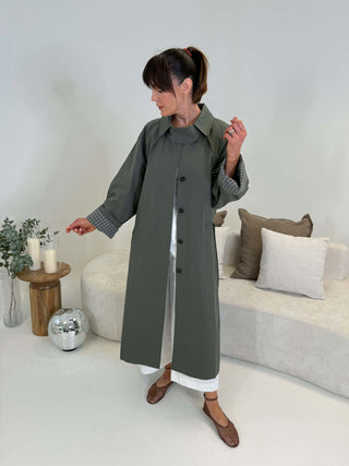 Faye Trench Coat - Grey