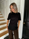 Skylar Split T-Shirt - Black