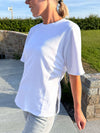Skylar Split T-Shirt - White