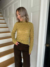 Cate High Neck Top - Lime Green