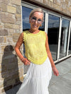 Joy Sleeveless Crochet Top - Yellow