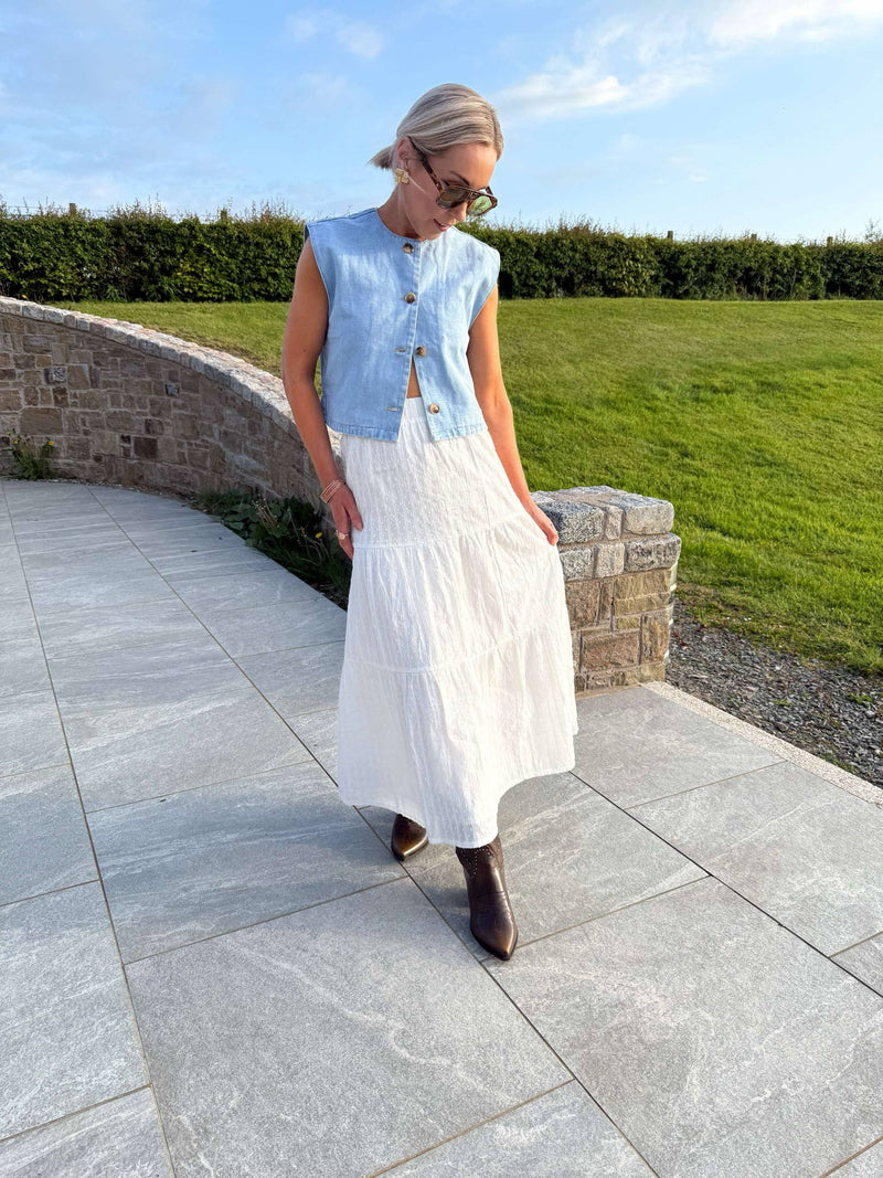Fiona Ankle Skirt - Ivory