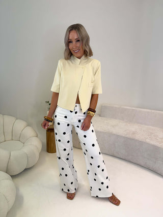 Skye Wide Leg Jeans - Polka