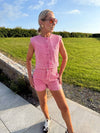 Yaz Denim Waistcoat - Fuchsia