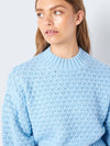 - Knitted pullover  - Round neckline  - Long sleeves with dropped shoulders  - Voluminous sleeves  - Ribbed neckline, hem and cuffs  - Chunky knit  - Made with recycled polyester  - Relaxed fit