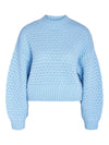 - Knitted pullover  - Round neckline  - Long sleeves with dropped shoulders  - Voluminous sleeves  - Ribbed neckline, hem and cuffs  - Chunky knit  - Made with recycled polyester  - Relaxed fit