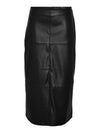 Clara PU High Waisted Skirt - Black