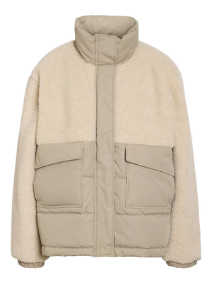 Cherry Mix Puffer Jacket - Birch Aluminum