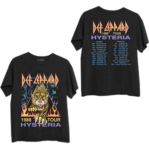 An official licensed Def Leppard Unisex T-Shirt featuring the 'Hysteria '88' design motif. High quality classic unisex fit soft-style cotton t-shirt featuring front & back printing.