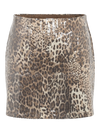 Jessy Sequin Skirt - Silver Mink Leopard