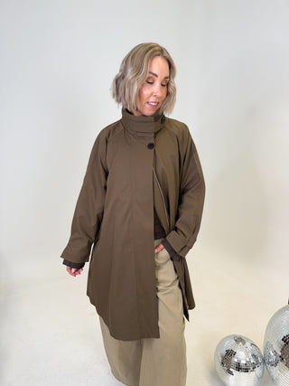 Khloe Trench Coat - Brown