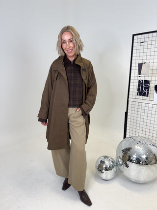 Khloe Trench Coat - Brown