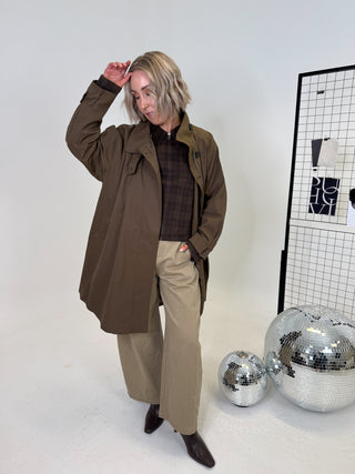 Khloe Trench Coat - Brown