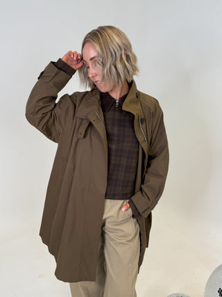 Khloe Trench Coat - Brown