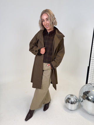 Khloe Trench Coat - Brown