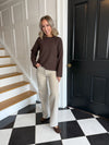 Tami Wide Leg Jeans - Taupe