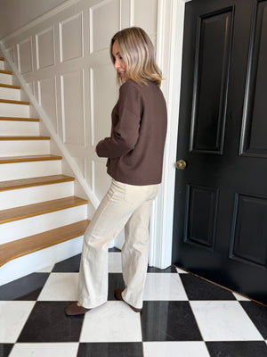Tami Wide Leg Jeans - Taupe