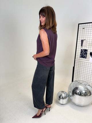 Tempre Tailored Waistcoat - Plum
