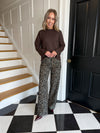 Alba Wide Leg Pants - Leopard